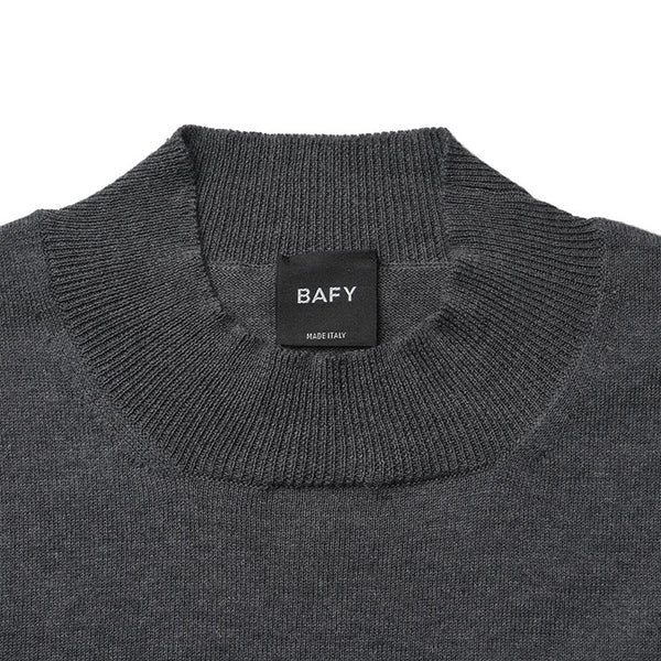 BAFY バフィー ニット コットン モックネック ハイネック ハイゲージ