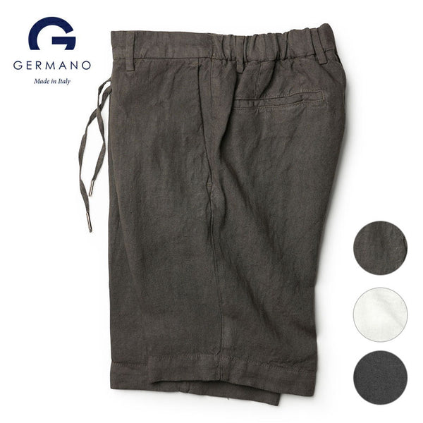 GERMANO ジェルマーノ パンツ ショートパンツ リネン 春夏 ハーフパンツ ドローコードパンツ