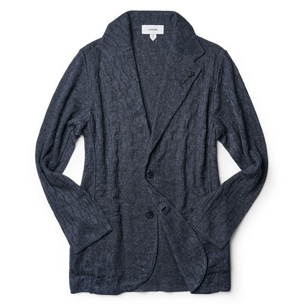 LARDINI ラルディーニ ニットジャケット ケーブルニット リネン 春夏 サマーニット