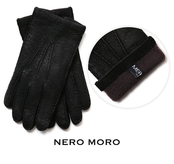 MEROLA メローラ 手袋 グローブ レザー ペッカリー カシミヤ 100%