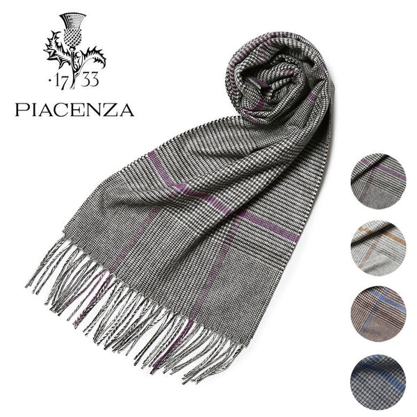PIACENZA ピアチェンツァ マフラー ストール チェック 2024AW 秋冬 シルク