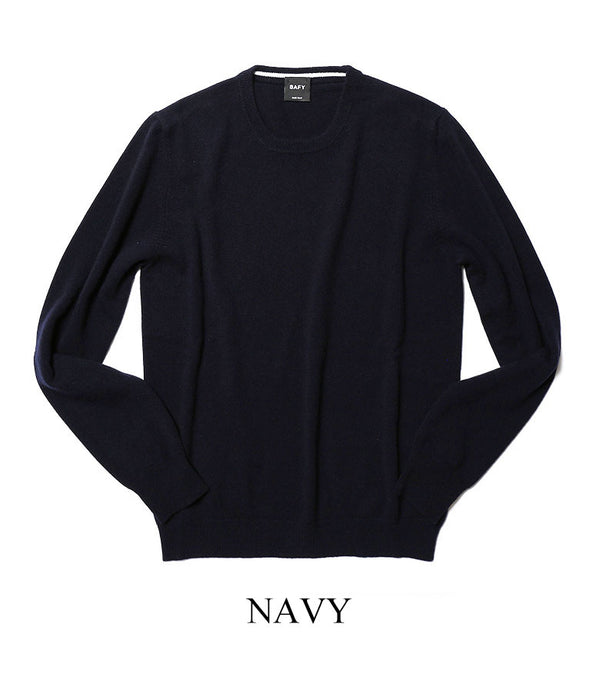 BAFY ニット カシミヤ クルーネック カシミア ソリッド バフィ イタリア製
