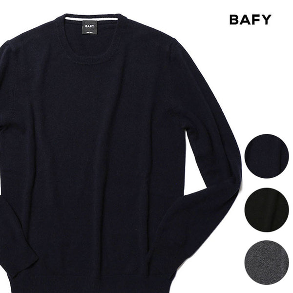 BAFY ニット カシミヤ クルーネック カシミア ソリッド バフィ イタリア製