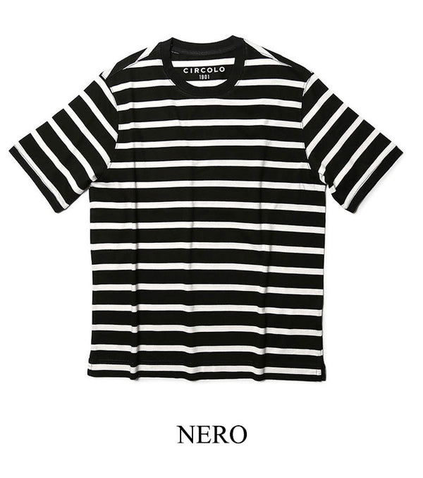 CIRCOLO1901 チルコロ Tシャツ ボーダー クルーネック 春夏 ストライプ コットン100%