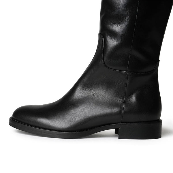 FABIO RUSCONI ブーツ ロングブーツ サイドジップ ヒール3cm フラット I-1376-GUALDO
