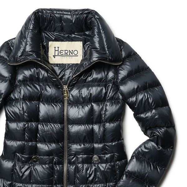HERNO ヘルノ レディース ダウンコート ロールネック スタンドカラー 軽量