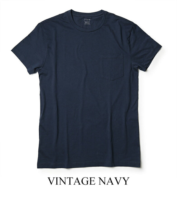 J.CREW メンズ ポケット Tシャツ クルーネック 半袖 ジェークルー Jクルー