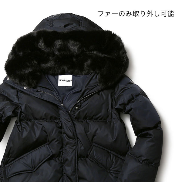 LEMPELIUS ダウン レディース ダウンコート フレアコート ロングコート フーディー フード 【返品送料無料】