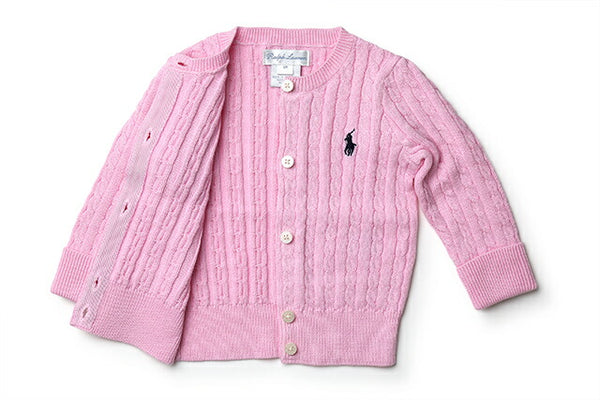 POLO RALPH LAUREN ラルフローレン 子供用 カーディガン ケーブルニット 定番