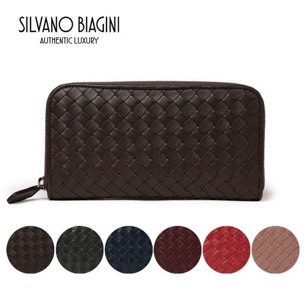 Silvano Biagini シルヴァーノ ヴィアジーニ イントレチャート 長財布 ナッパレザー メンズ
