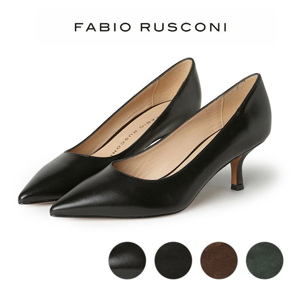 FABIO RUSCONI ファビオルスコーニ パンプス ヒール5cmピンヒール ポインテッドトゥ I-WILF-RIVOLI レザー