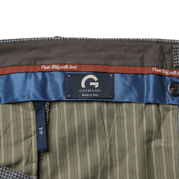 【裾直し100円】GERMANO ジェルマーノ パンツ フランネル 2024AW 秋冬 ハウンドトゥース 千鳥格子