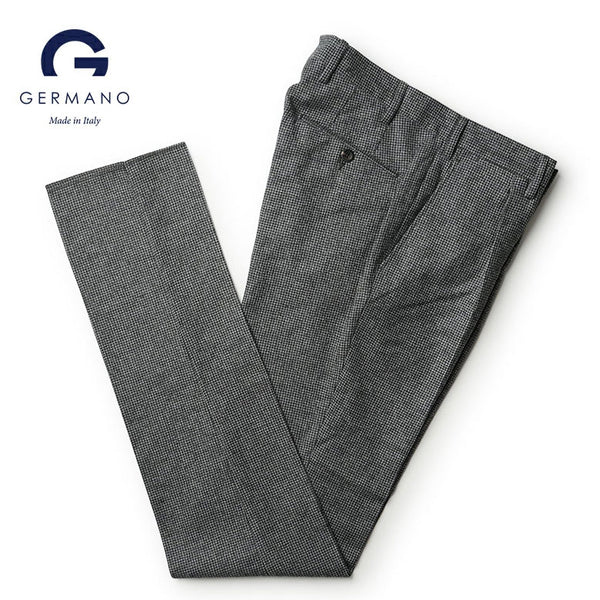 【裾直し100円】GERMANO ジェルマーノ パンツ フランネル 2024AW 秋冬 ハウンドトゥース 千鳥格子