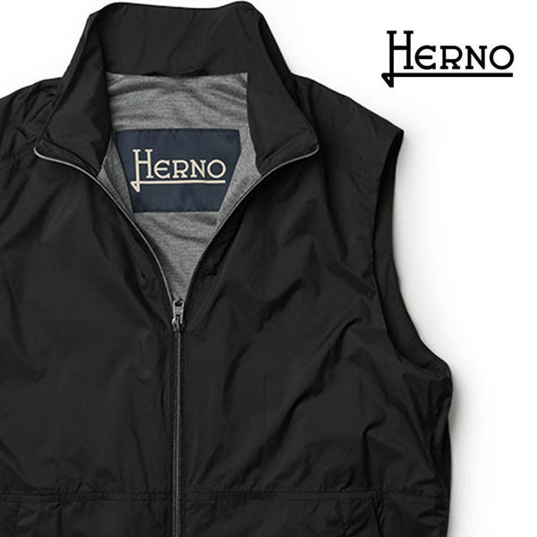 HERNO ヘルノ ベスト ナイロンベスト ライトシェル スタンドカラー ジレ