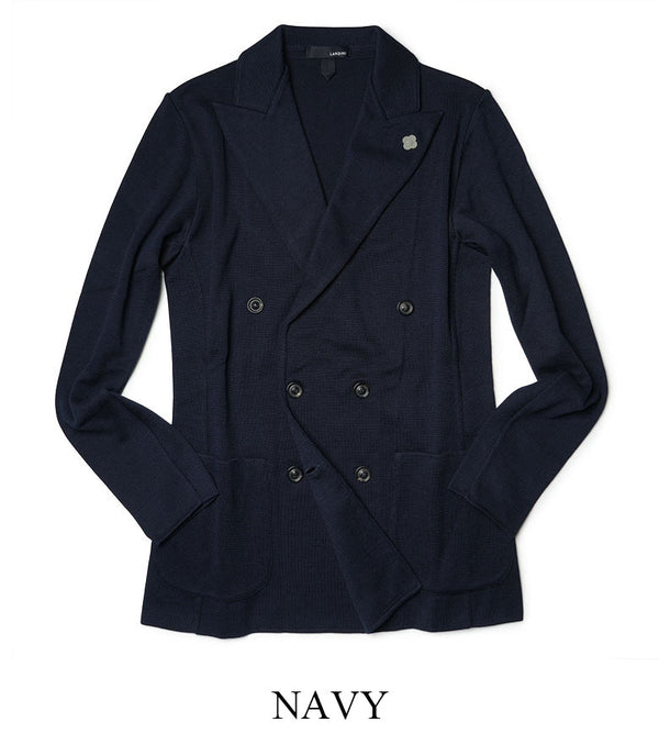 LARDINI ラルディーニ ニットジャケット ダブル 春夏 ジャケット ドライコットン サマーニット