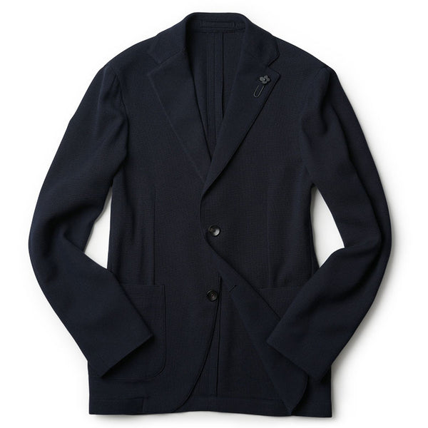 LARDINI ラルディーニ ジャケット ホップサック ウール ポリエステル コットン