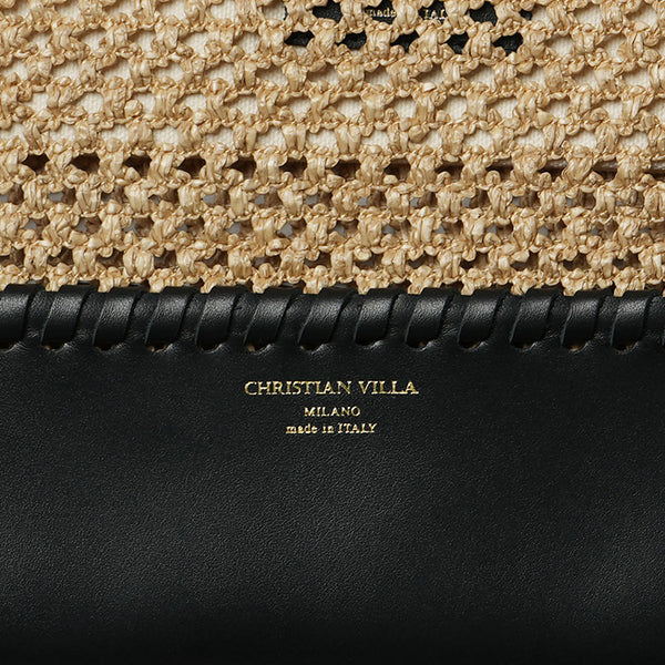 CHRISTIAN VILLA かごバッグ ショルダーバッグ トートバッグ 編みバッグ クロシェ