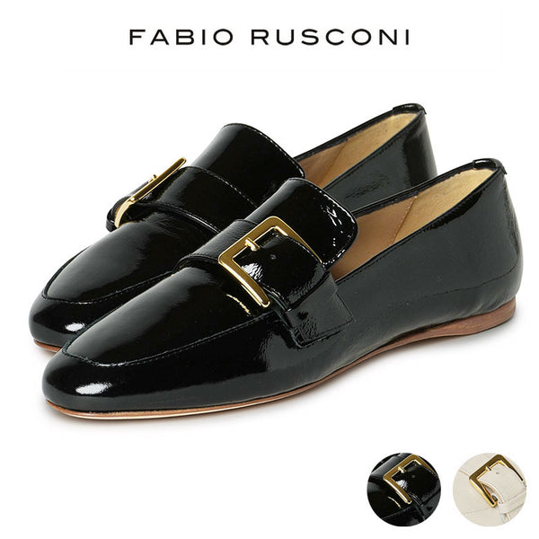 fabio rusconi ファビオルスコーニ オペラシューズ ローファー パテント エナメル