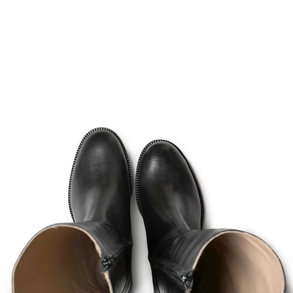 FABIO RUSCONI ブーツ ロングブーツ サイドジップ ヒール3cm フラット I-1376-GUALDO