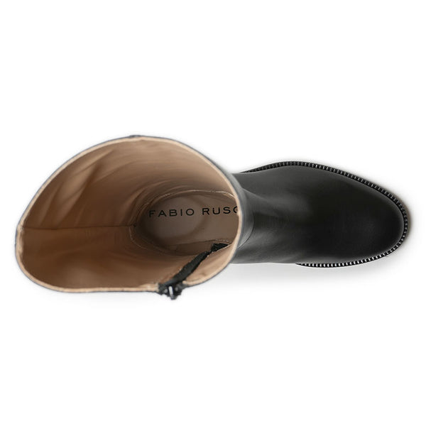FABIO RUSCONI ブーツ ロングブーツ サイドジップ ヒール3cm フラット I-1376-GUALDO