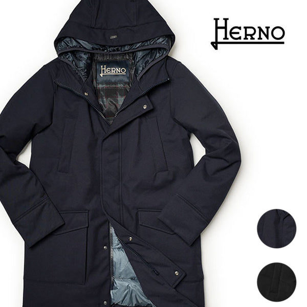 HERNO ヘルノ ダウン メンズ ダウンコート ダウンジャケット ロングフーディー ミリタリー