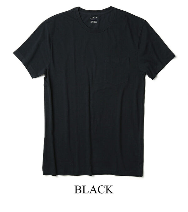 J.CREW メンズ ポケット Tシャツ クルーネック 半袖 ジェークルー Jクルー