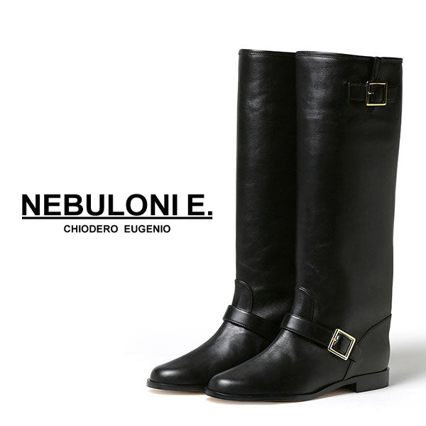 【国内正規品】NEBULONIE ネブローニ ブーツ ロングブーツ ジョッキーブーツ バックル ベルト 6731