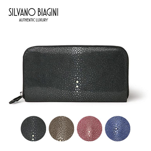 Silvano Biagini シルヴァーノ ヴィアジーニ ジップアラウンド 長財布 スティングレイ メンズ
